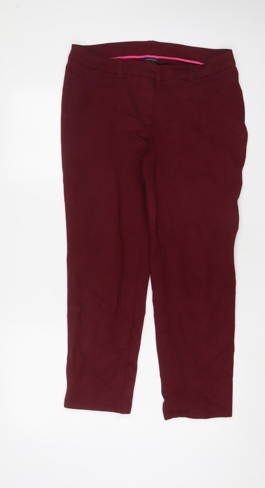 Womens UK Size 14 Lands' End Regular Fit Red Trousers