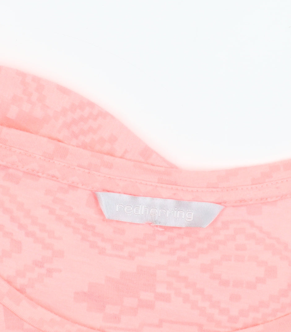 Womens UK Size M Red Herring Pink Basic T-Shirt
