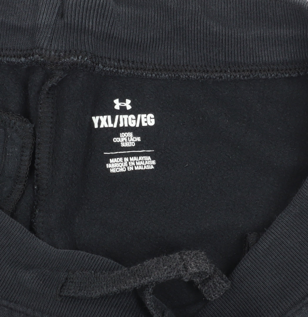 Under Armour Boys' Black Sweat Shorts XL, Relaxed Fit