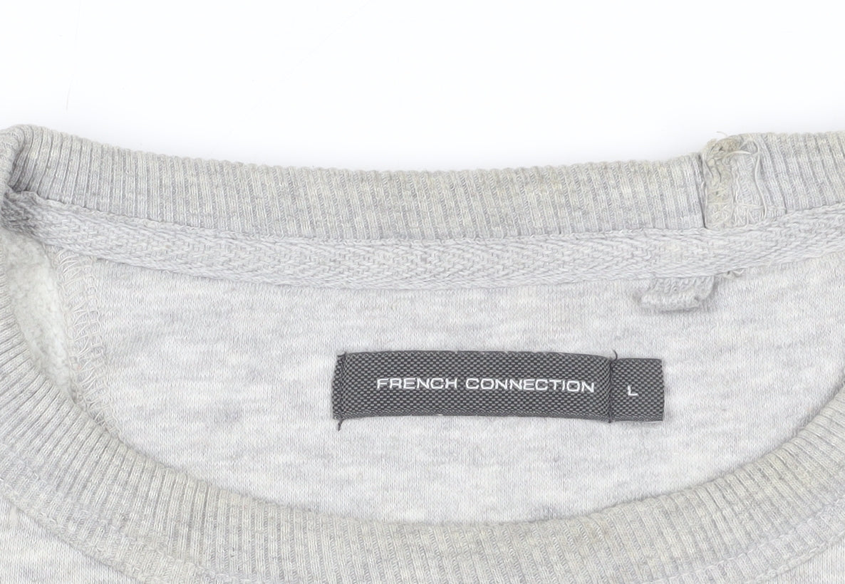 Mens UK Size L French Connection Grey Pullover Sweatshirt