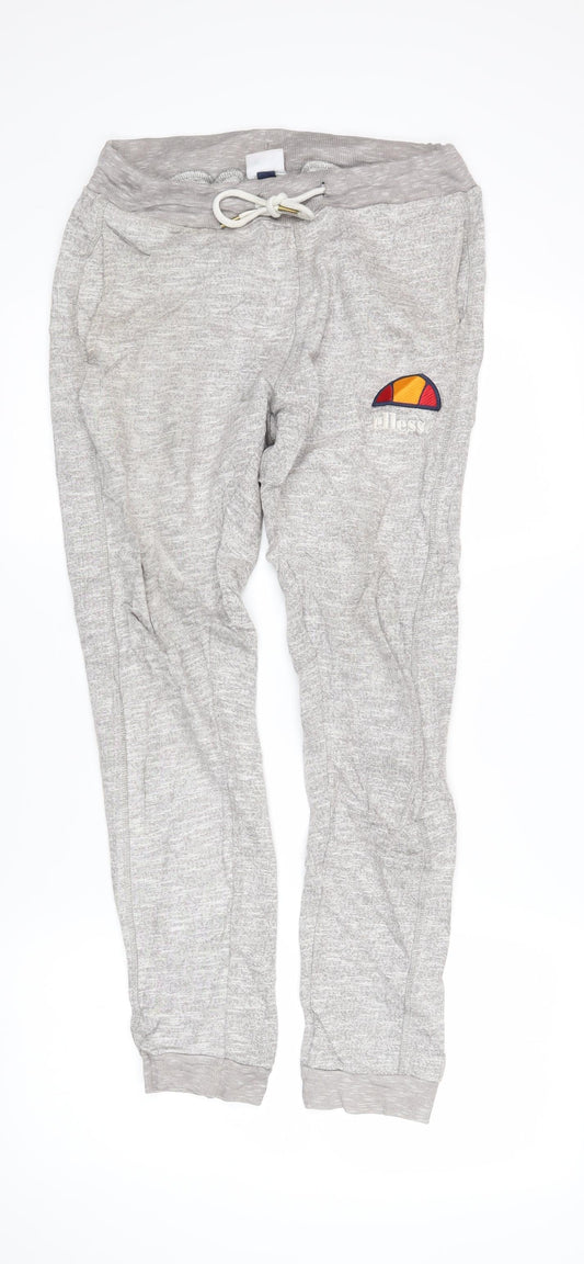 Womens UK Size S ellesse Regular Fit Jogger Brown Trousers