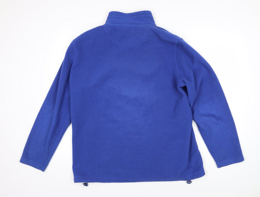 Cotton Traders Womens Blue Polyester Full Zip Sweatshirt Size L Zip