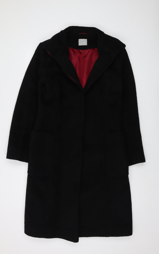 Womens UK Size 10 Oasis Black Overcoat