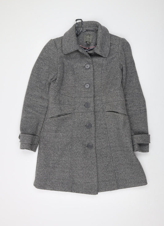 Womens UK Size S Oasis Grey Overcoat