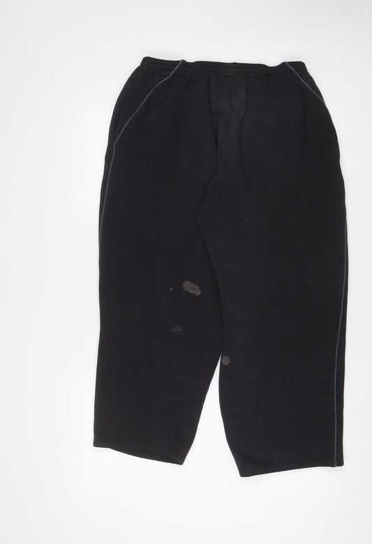 Slazenger Mens Grey Cotton Jogger Trousers Size XL L25 in Regular Drawstring - Logo