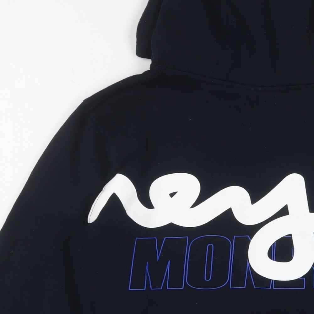 Money Boys Blue Cotton Pullover Hoodie Size 9-10 Years Pullover - Logo
