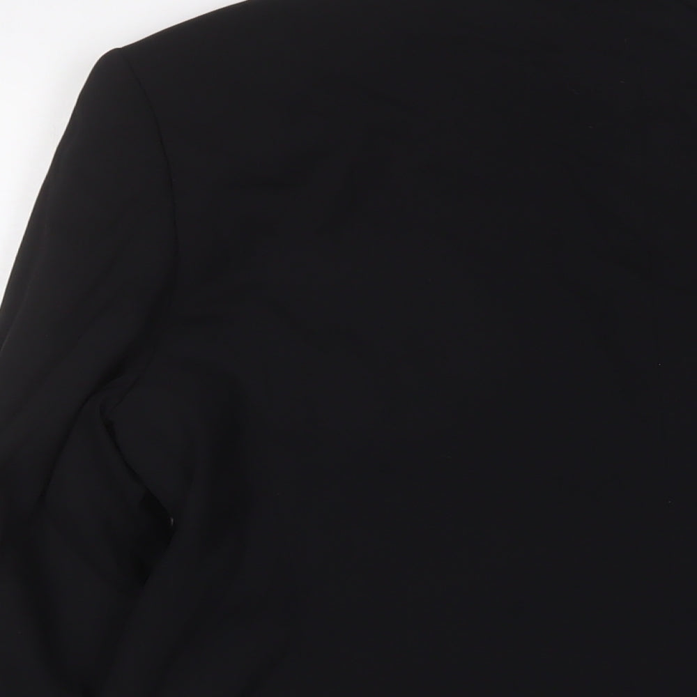 Rene Lezard Womens Black Jacket Blazer Size 12 Button