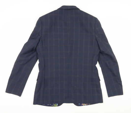Alexandre of England Blue Check Blazer 38 Regular