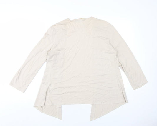 Womens UK Size 14 Saloos Beige Cardigan Jumper