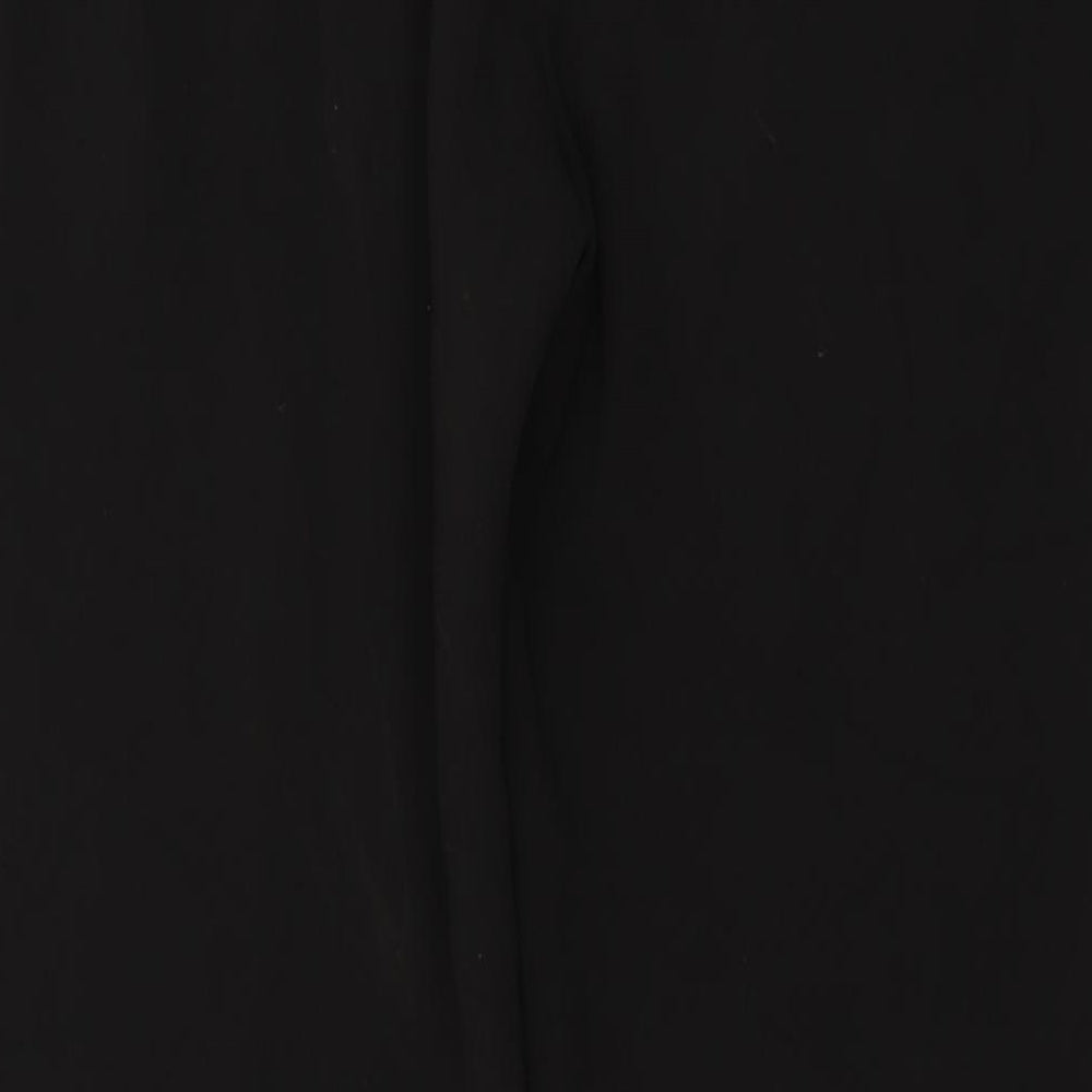 Womens UK Size 8 ICHI Regular Fit Black Trousers