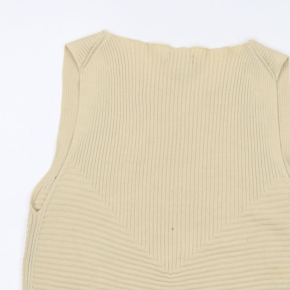 Womens UK Size M Gap Beige Basic Tank