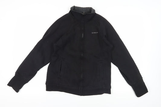 Additional front view of LA Gear Black Full Zip Sweatshirt, size 14