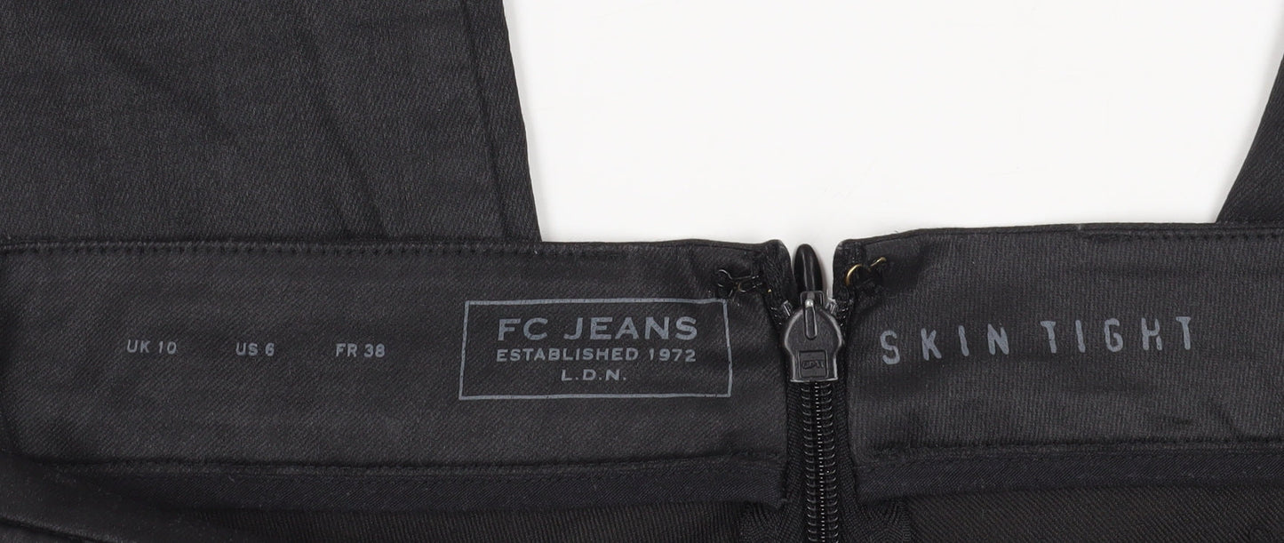FC Jeans Black Skinny Jeans Size 10 Slim Fit