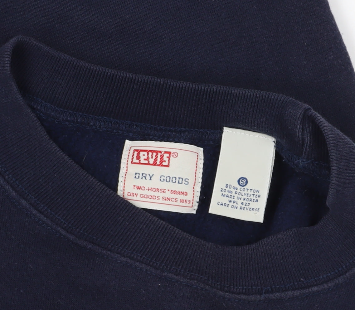Mens UK Size S Levi's Blue Pullover Sweatshirt