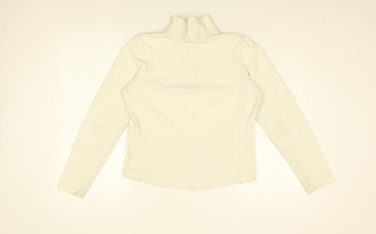 Gap Womens White Polyester Pullover Sweatshirt Size S Zip