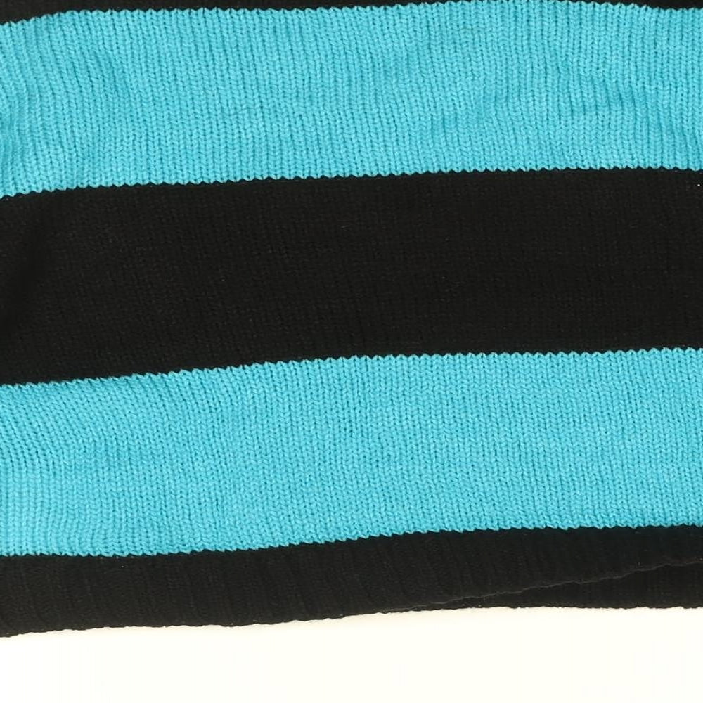 Heartless Womens Blue Round Neck Striped Cotton Pullover Jumper Size L