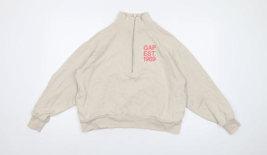 Womens UK Size S Gap Beige Pullover Sweatshirt