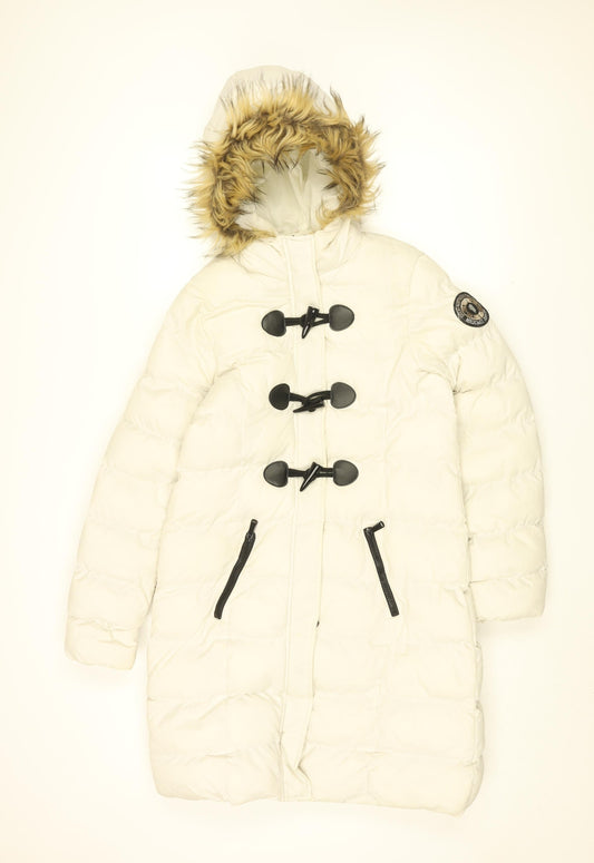 Womens UK Size 8 Brave Soul White Puffer Jacket