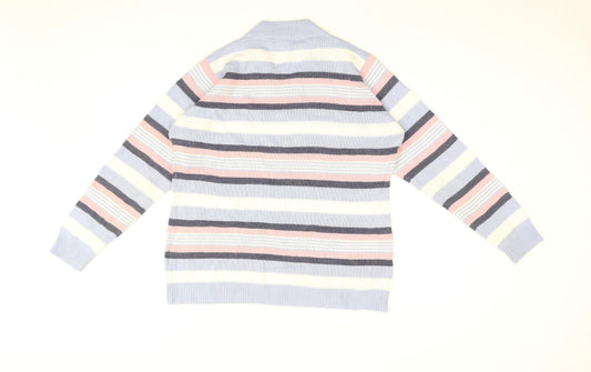 Womens UK Size 14 Isle Blue Pullover Jumper