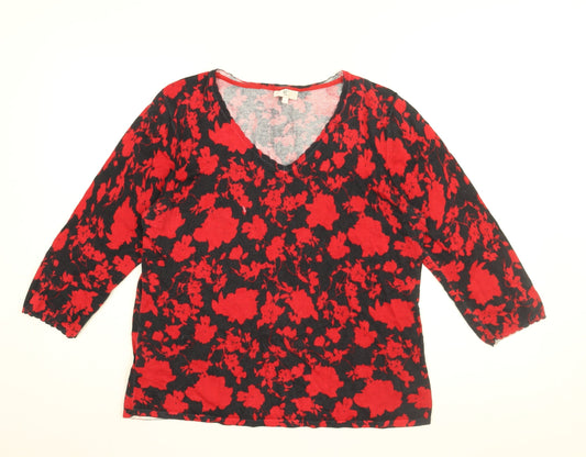 Womens UK Size L CC Black Basic T-Shirt