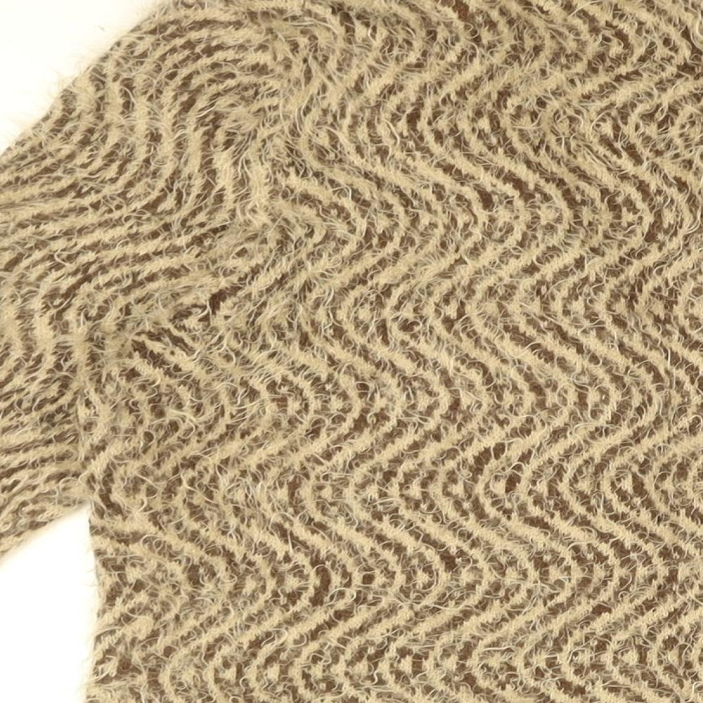 Womens UK Size L Nina Murati Brown Cardigan Jumper