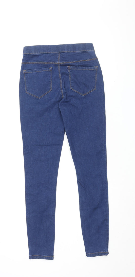 George Womens Blue Cotton Jegging Leggings Size 8 L28 in