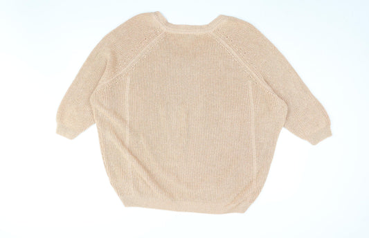 Womens UK Size XL NEXT Gold Pullover Jumper