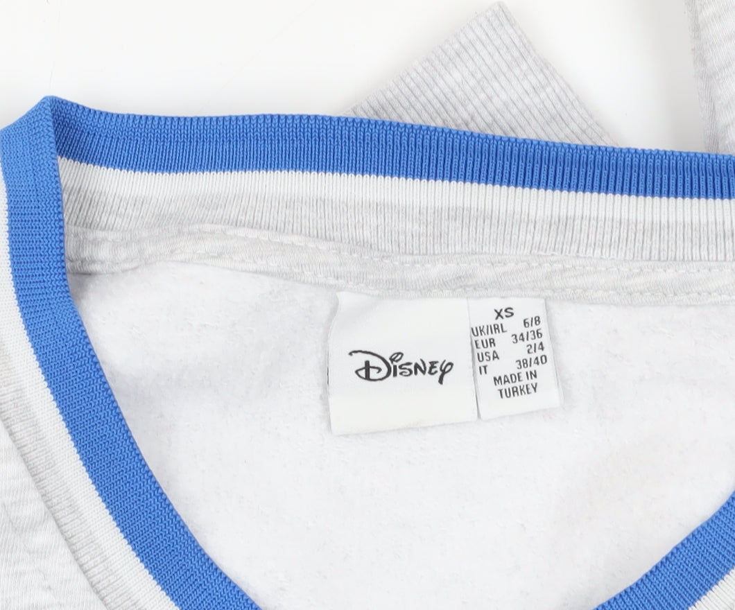 Womens UK Size XS Disney Grey Pullover Sweatshirt