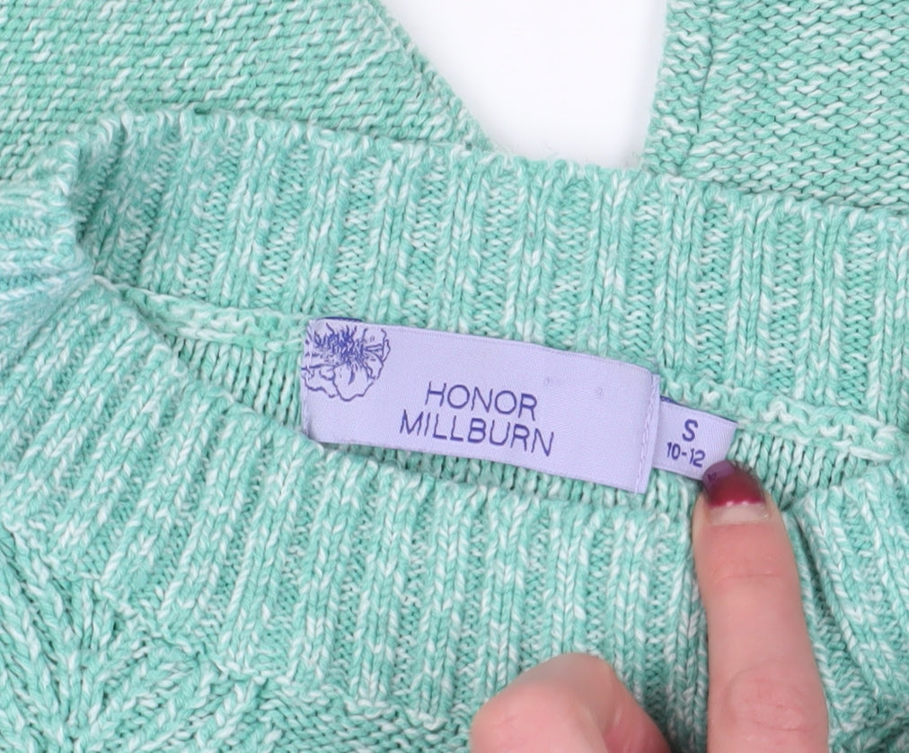 Honor Millburn Green Cable-Knit Pullover Jumper Size S
