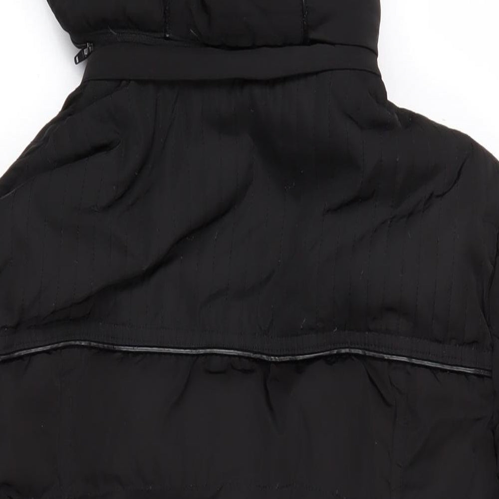 Brand and care label for Maine New England women’s black jacket coat, size UK 14, zip