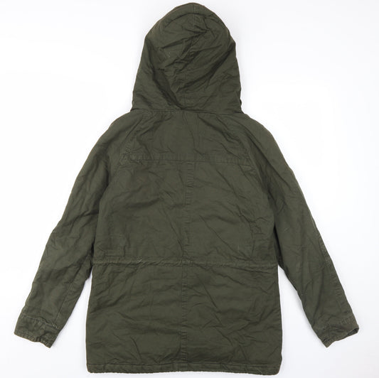 Womens UK Size 8 Lee Cooper Green Parka Coat