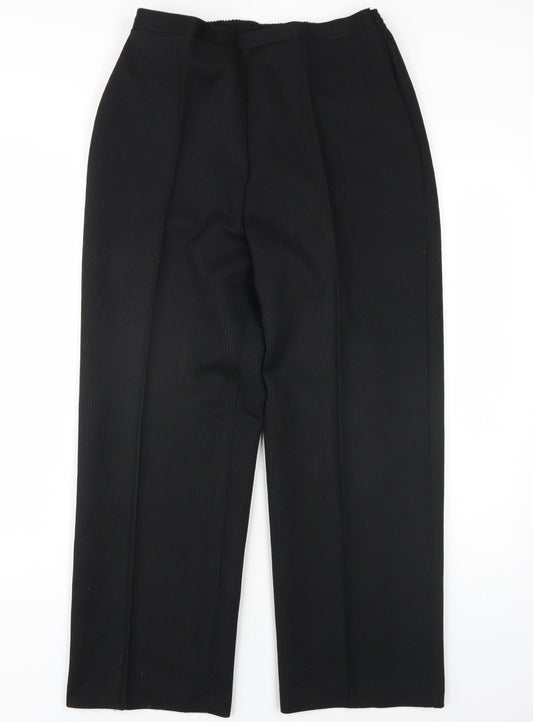 Womens UK Size 18 St Michael Regular Fit Black Trousers