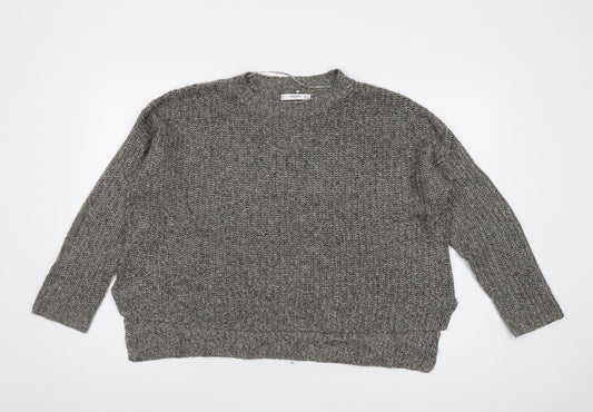 Womens UK Size S Mango Grey Pullover Jumper