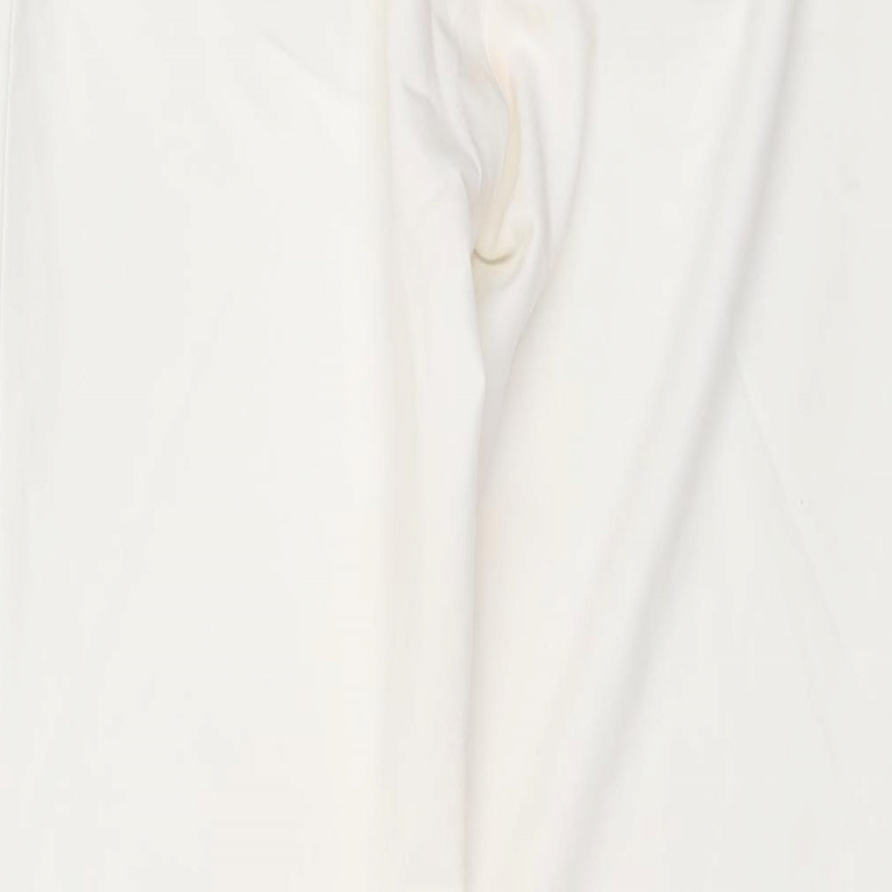 Womens UK Size S Collection Regular Fit Ivory Trousers