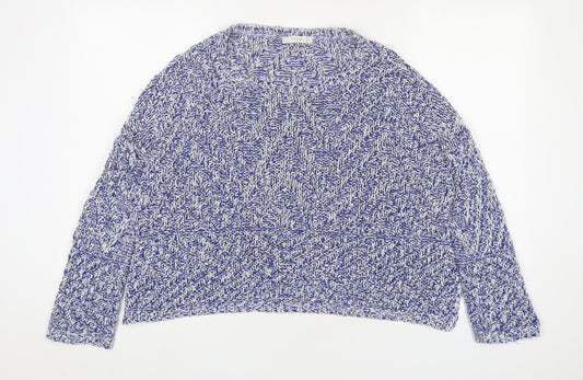 Womens UK Size L Mango Blue Pullover Jumper