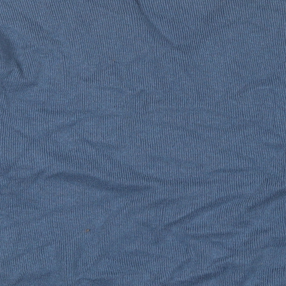 Hearts & Bows Womens Blue V-Neck Cotton Pullover Jumper Size M