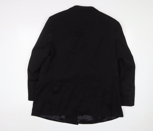 Mens UK Size 44 Carl Stuart Regular Black Suit Jacket