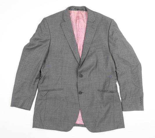 Mens UK Size 42 Aspen & Court Regular Grey Suit Jacket
