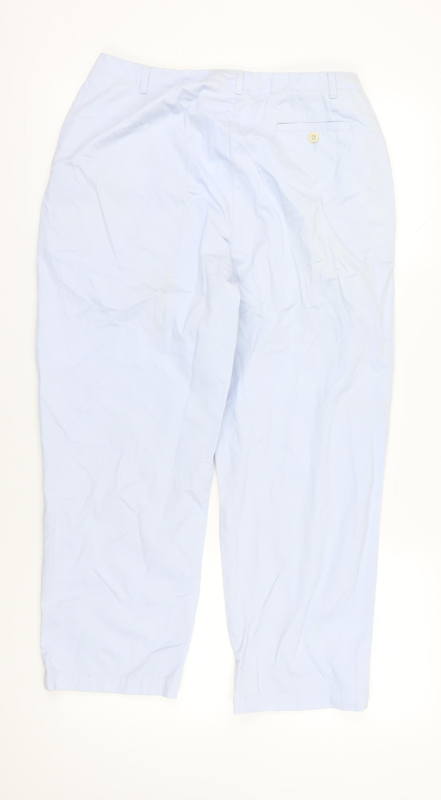 Womens UK Size 14 Lands' End Regular Fit Chino Blue Trousers