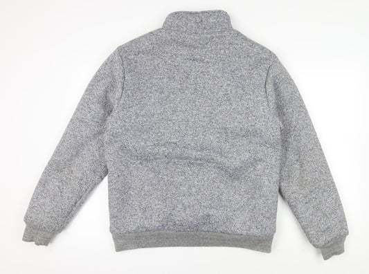 Mens UK Size L Tom Hagan Grey Bomber Jacket