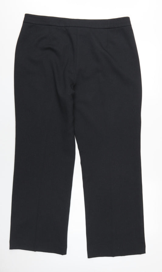 Womens UK Size 18 EWM Regular Fit Dress Pants Grey Trousers