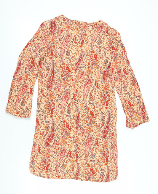 Zara Woman Paisley Shift Dress, Women's Size 8, Multicoloured