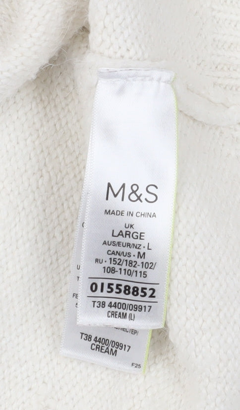 Womens UK Size L Marks and Spencer Ivory Jumper Jumper
