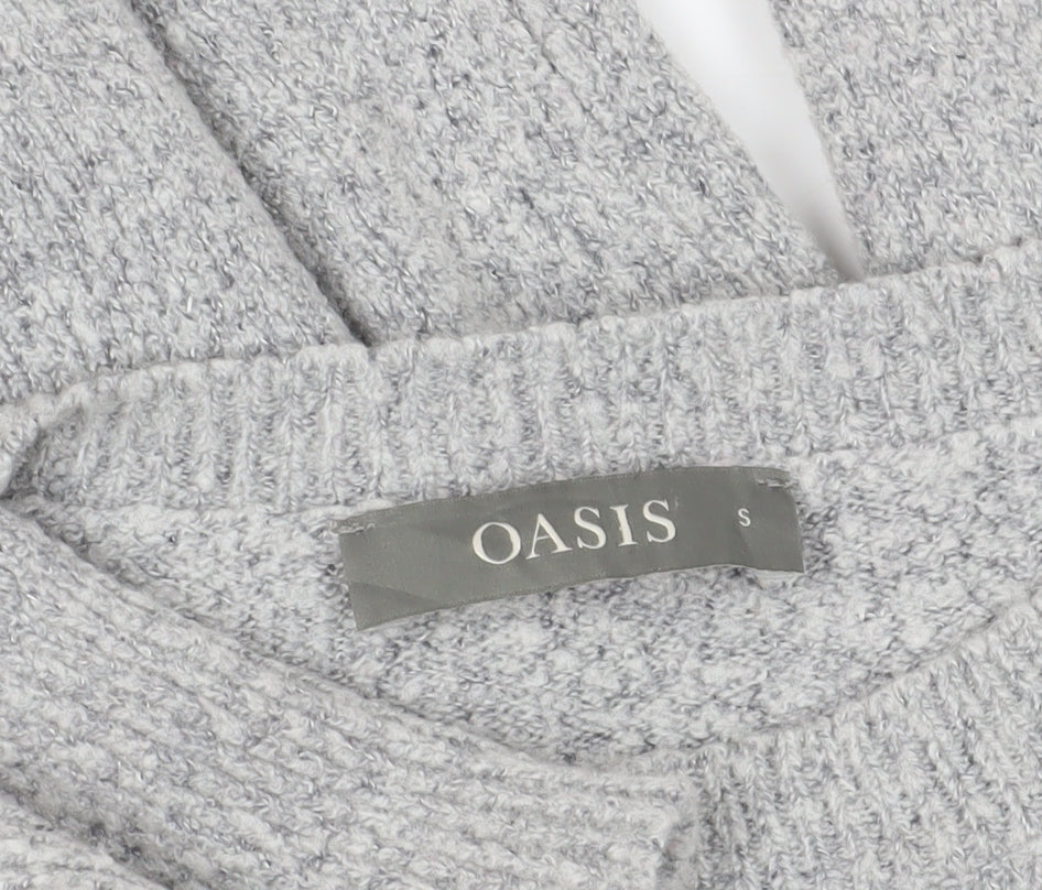 Womens UK Size S Oasis Grey Pullover Jumper