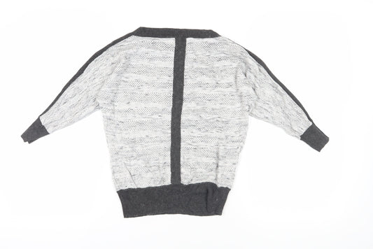 Womens UK Size XS Firetrap Grey Cardigan Jumper