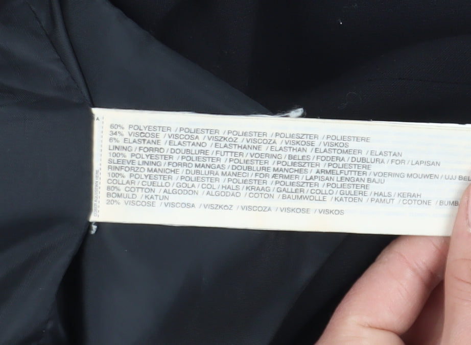 Mango Women's Black Double-Breasted Suit Jacket XS