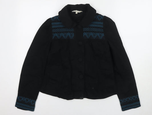 Womens UK Size 10 Red Herring Black Basic Jacket