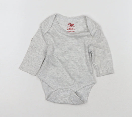 Disney at Primark Unisex Grey Newborn Babygrow Long Sleeve
