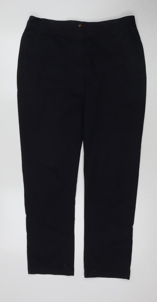 Additional front view of Hobbs Black Slim Chino Trousers, size S, unisex