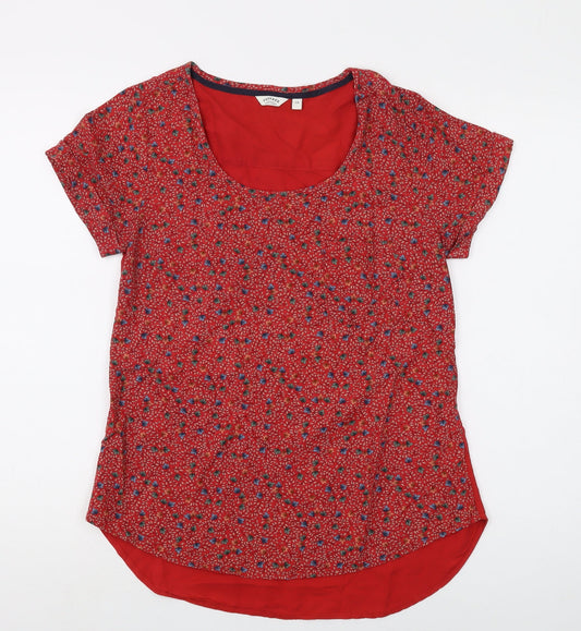 Womens UK Size 10 FatFace Red Basic Blouse